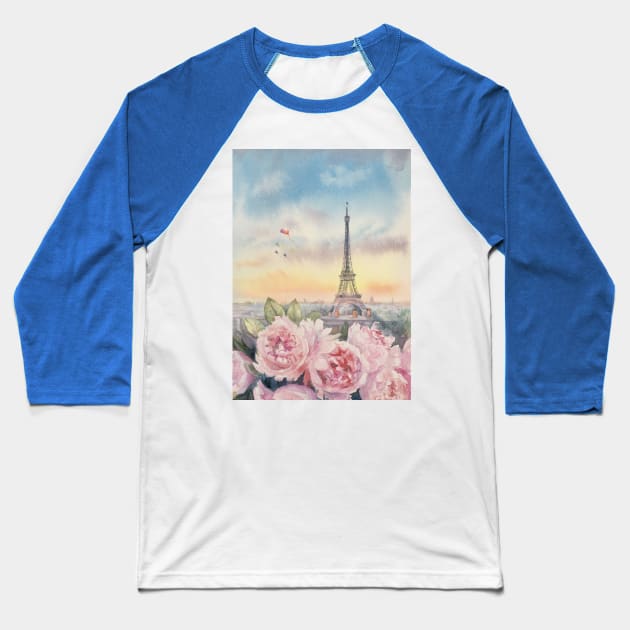 Paris Baseball T-Shirt by EL_ART